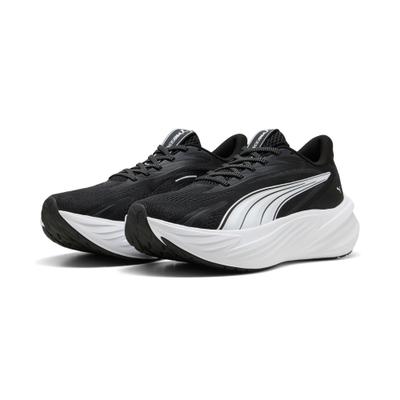 Laufschuh PUMA "MAXIMA PRO", Damen, Gr. 41, schwarz-weiß (puma schwarz, puma weiß), Textil, Schuhe Laufschuh, für lange Strecken, mit ProFoam-Zwischensohle, mit Schnürung