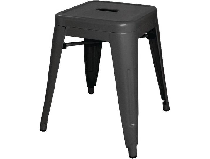 Bolero Stalen Lage Bistro Kruk Zwart (4 Stuks) - Bolero DL880