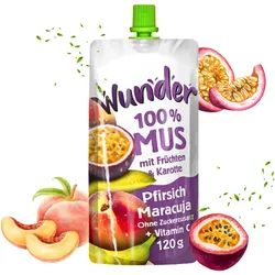 WUNDER Quetschie Mus 120g Pfirsich-Maracuja