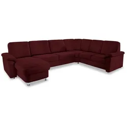 ComfortPlan Wohnlandschaft Terrassa Stoff Rot Bordeaux