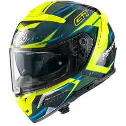 Premier Devil EV, Integralhelm - Neon-Gelb/Schwarz/Blau - XL