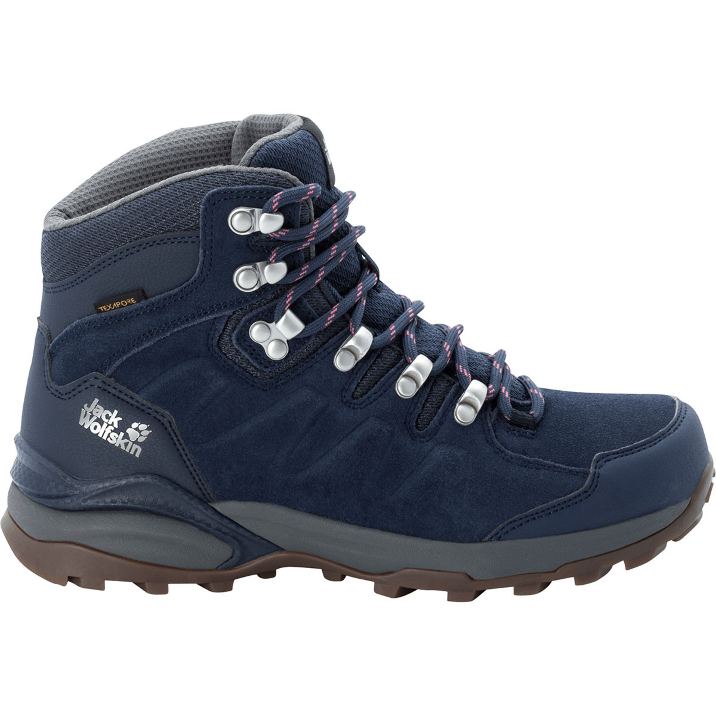 Jack Wolfskin Refugio Texapore Mid Damen Wanderschuhe blau Größe 40.5 Camping Wasserdicht