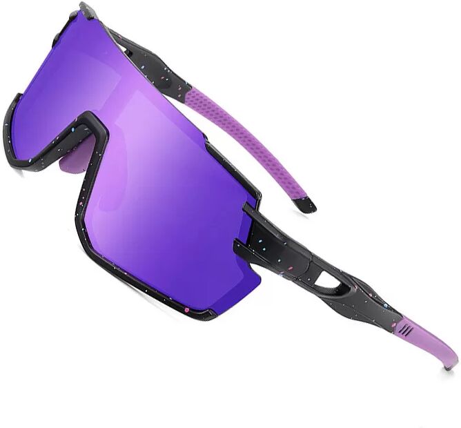 INF Sportliche Sonnenbrille - Sandweißer Rahmen Violett