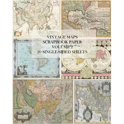 Vintage Maps Scrapbook Paper, Ratgeber von Vintage Revisited Press