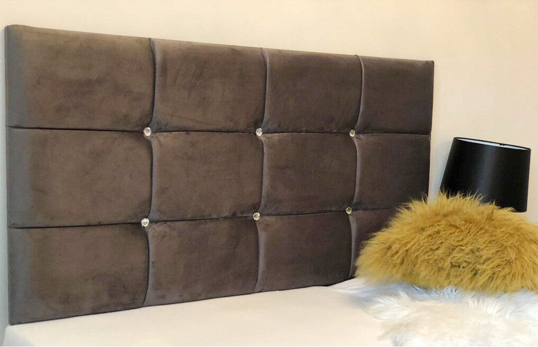 Rosdorf Park Early Upholstered Velvet Headboard Blue Super King (6')
