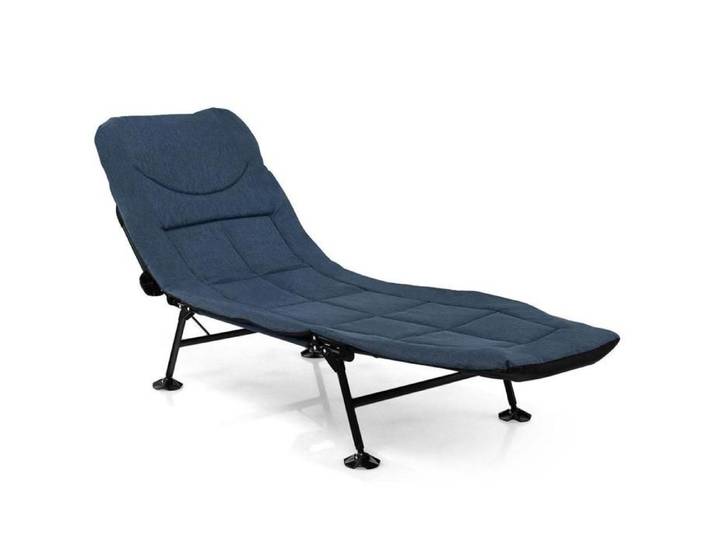 Confort nomade avec ce lit de camp pliant matelas amovible et dossier 6 positions pour camping