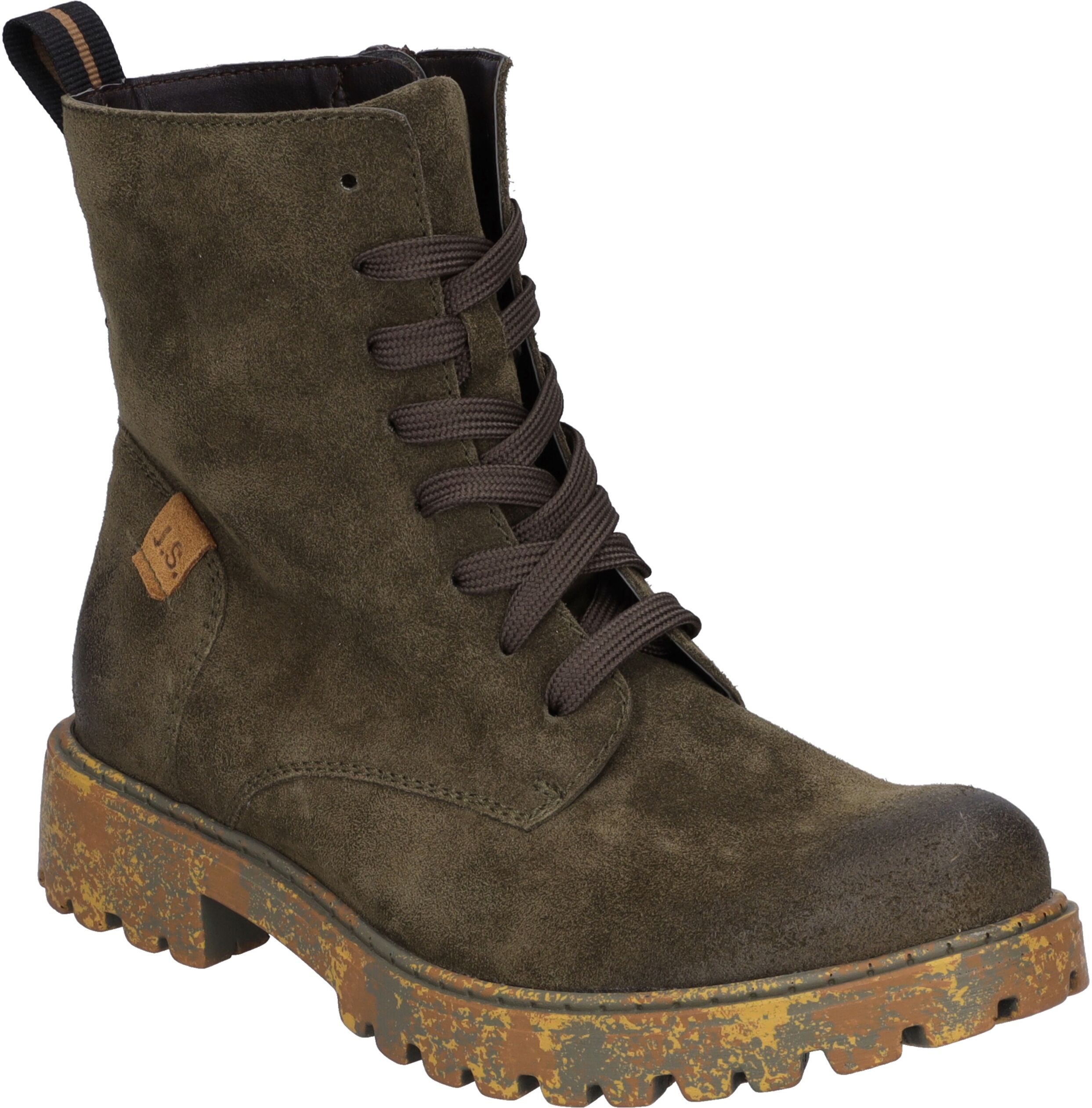 Stiefelette JOSEF SEIBEL "Marta 02, moos", Damen, Gr. 36, grün (moos), Obermaterial: 100% Rindsleder Leather cow., Schuhe Stiefelette
