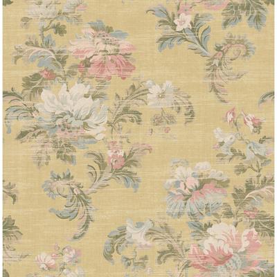 Seabrook Designs Corby Floral Unpasted Wallpaper
