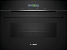 Siemens CM724G1B1 Einbau Backofen mit Mikrowelle 45 cm TFT-Full-Touchdisplay HomeConnect humidClean