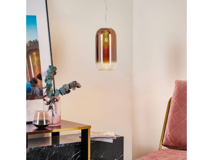 Gople Mini Suspension Copper/Black - Artemide - Salon / séjour - Design - Verre - À ampoule unique