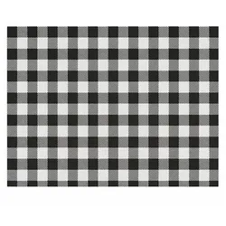 MONOUSO - Schwarz Papier-Tischset "Vichy" 28x40,5cm 80g/m2 (500 Stück)