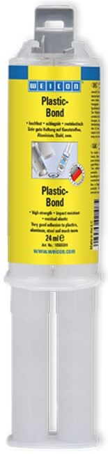 WEICON Plastic-Bond, Kunststoffklebstoff, 24 ml, cremeweiß, milchig (10565024)