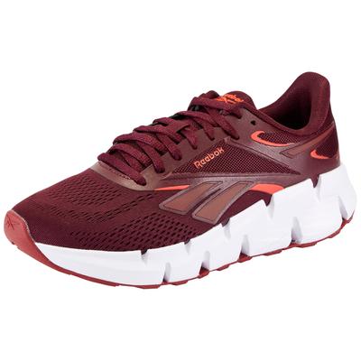 Laufschuh REEBOK "ZIG DYNAMICA 6", Damen, Gr. 40,5, rot (schwarz cherry, retro rot, luxe grau), Synthetik, Textil, Schuhe Laufschuh, mit reaktionsfreudiger Dämpfung und flexibler Sohle