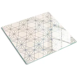 GLASPLATTE 60x52 cm Geometrische Figuren