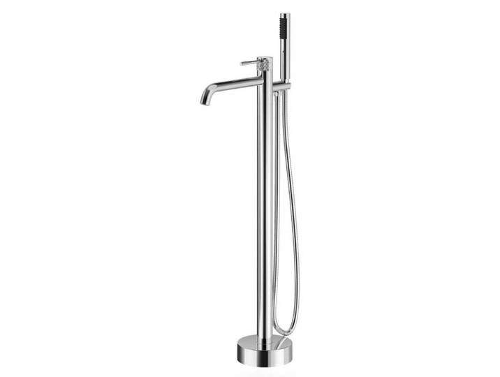 Badplaats Freistehende Badewannenarmatur Ural - Chrom - Badewannenarmatur mit Handbrause