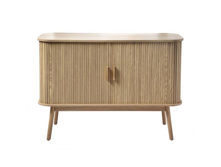 Calicosy Vintage Sideboard Holzdekor 2 Schiebetüren - L110cm, Eichefarben, Holzwerkstoff, 39x75x110 cm, Kleinmöbel, Kommoden, Sideboards