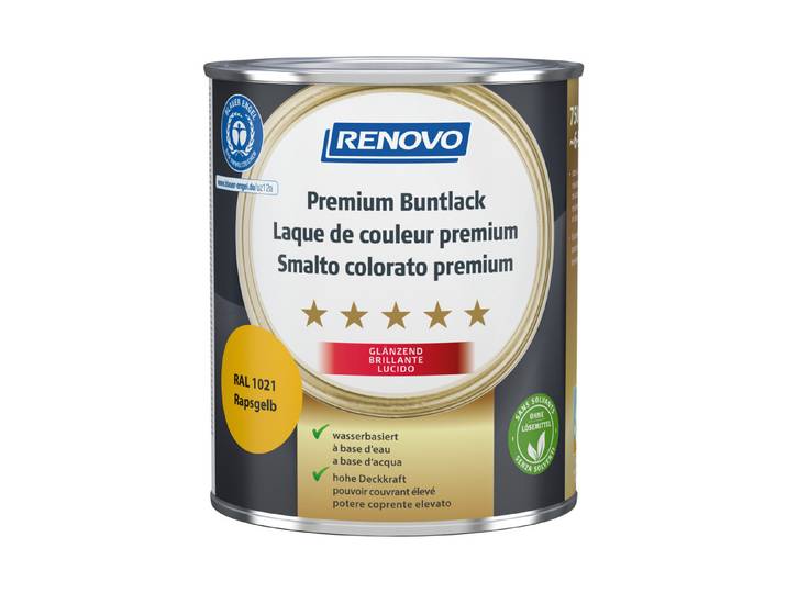 Renovo Premium Buntlack Rapsgelb RA l 1021 750 ml