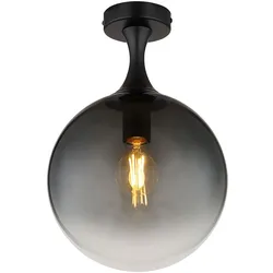 Deckenlampe Deckenleuchte Wohnzimmerleuchte Rauchglas Schlafzimmerlampe H 37,5cm