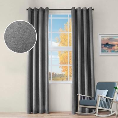 Superior Senna Room Darkening Textured Window Curtain Panels, Set of 2 - Machine Washable Window Coverings
