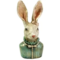 Hasenbüste Heidi türkis/creme/gold 50cm