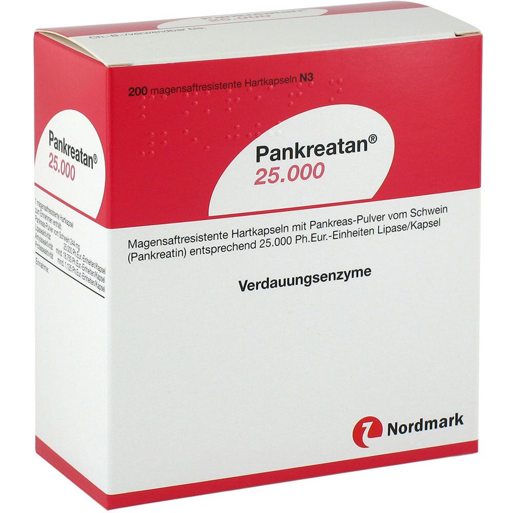 Pankreatan 25.000 magensaftresistente Hartkapseln 200 St Magensaftresistente