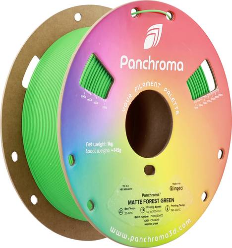 Polymaker CA04019 Panchroma Matte Filament PLA Matt, geringerer Kunststoffgehalt 1.75mm 1000g forest green, Grün 1St.