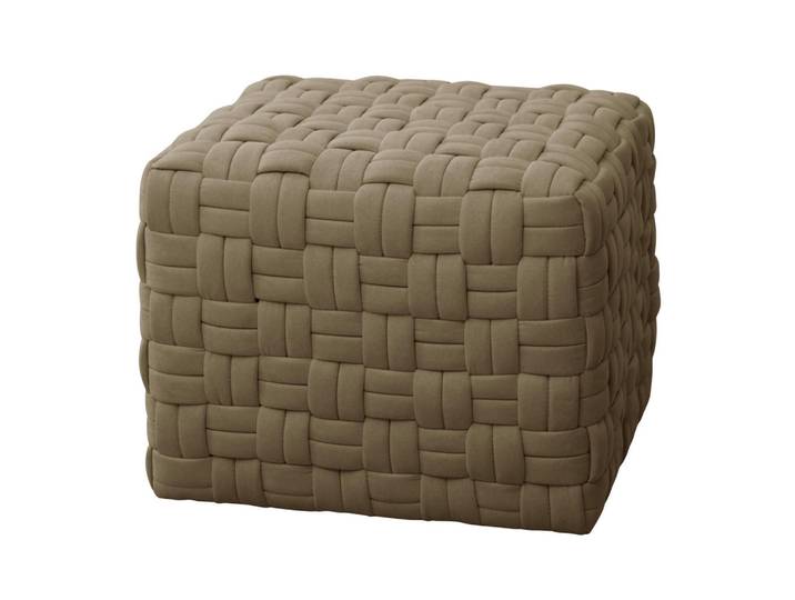 Svita Hocker Poppy Stoff Braun, 50x42x55 cm, Wohnzimmer, Sessel, Hocker & Hockerbänke, Sitzhocker