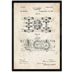POSTER Lokomotive Patent A3 Rahmenlos