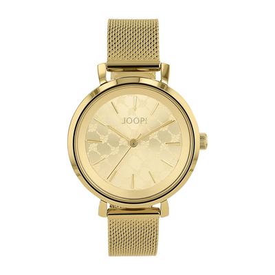 Quarzuhr JOOP, gold (goldfarben, gelbgoldfarben), Armbanduhren, Damen, goldfarben, Quarzuhr, Armbanduhr, Damenuhr, Edelstahlarmband, analog