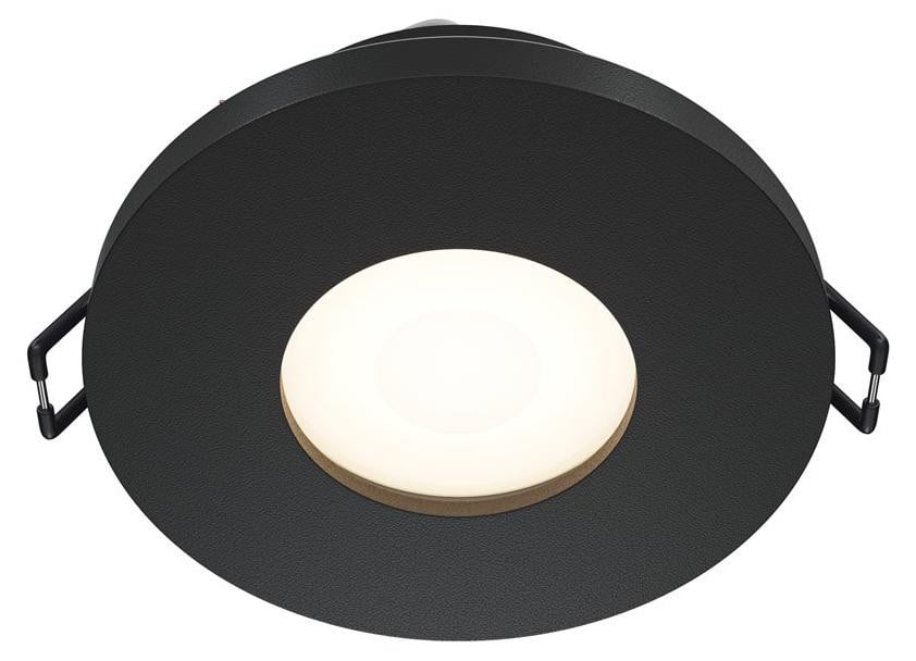 Maytoni Stark inbouwspot GU10 zwart IP65 rond aluminium