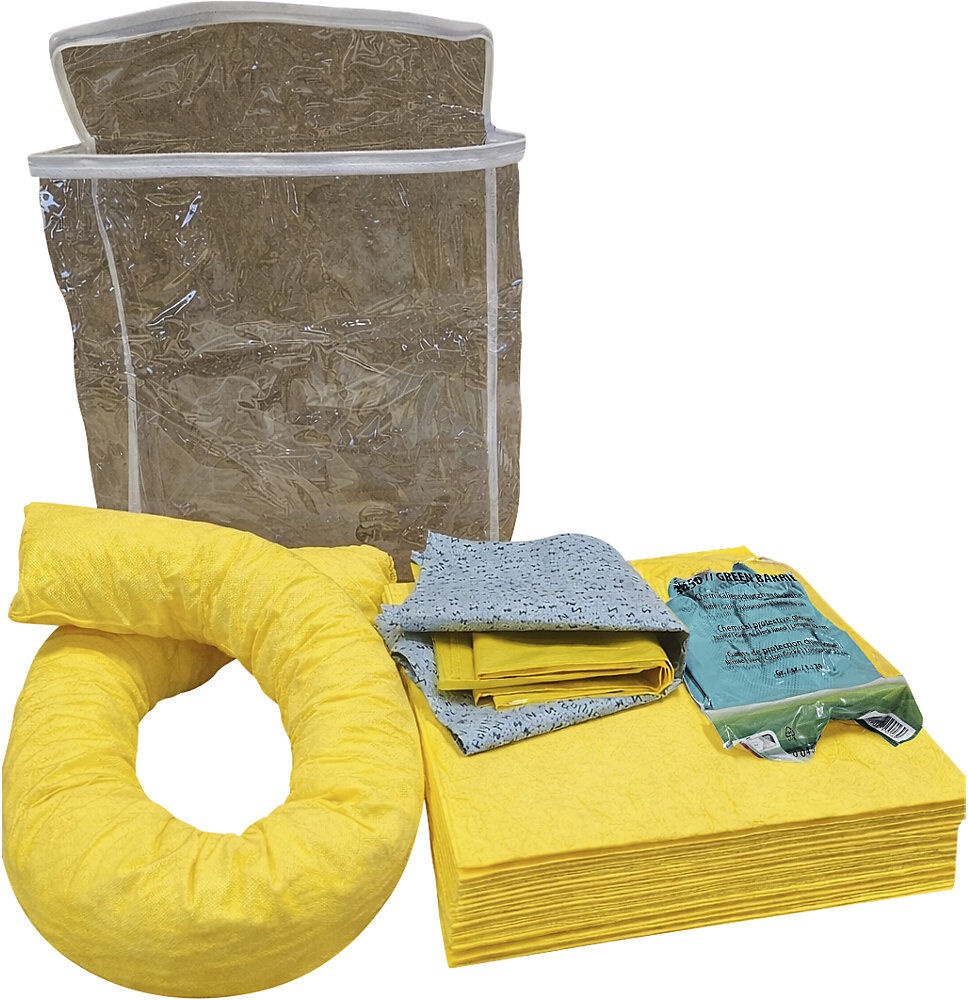 Leckage-Notfallset in Tragetasche, Bindung 20 l, Ausführung Chemikalien, gelb eurokraft basic