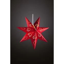 Hellum LED-Papierstern rot 60cm 521795