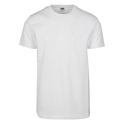 T-Shirt URBAN CLASSICS "Urban Classics Herren Basic Tee", Herren, Gr. 4XL, weiß, 100% Baumwolle, unifarben, normal, Rundhals, Shirts T-Shirt