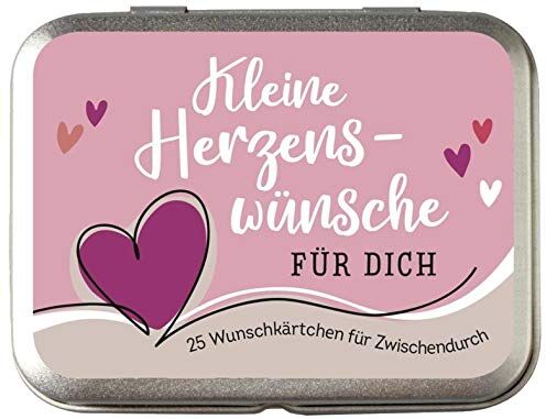 Metallbox Kleine Herzenswünsche für Dich: 25 Wunschkärtchen für zwischendurch - Preis vom 30.09.2026 09:01:18 h