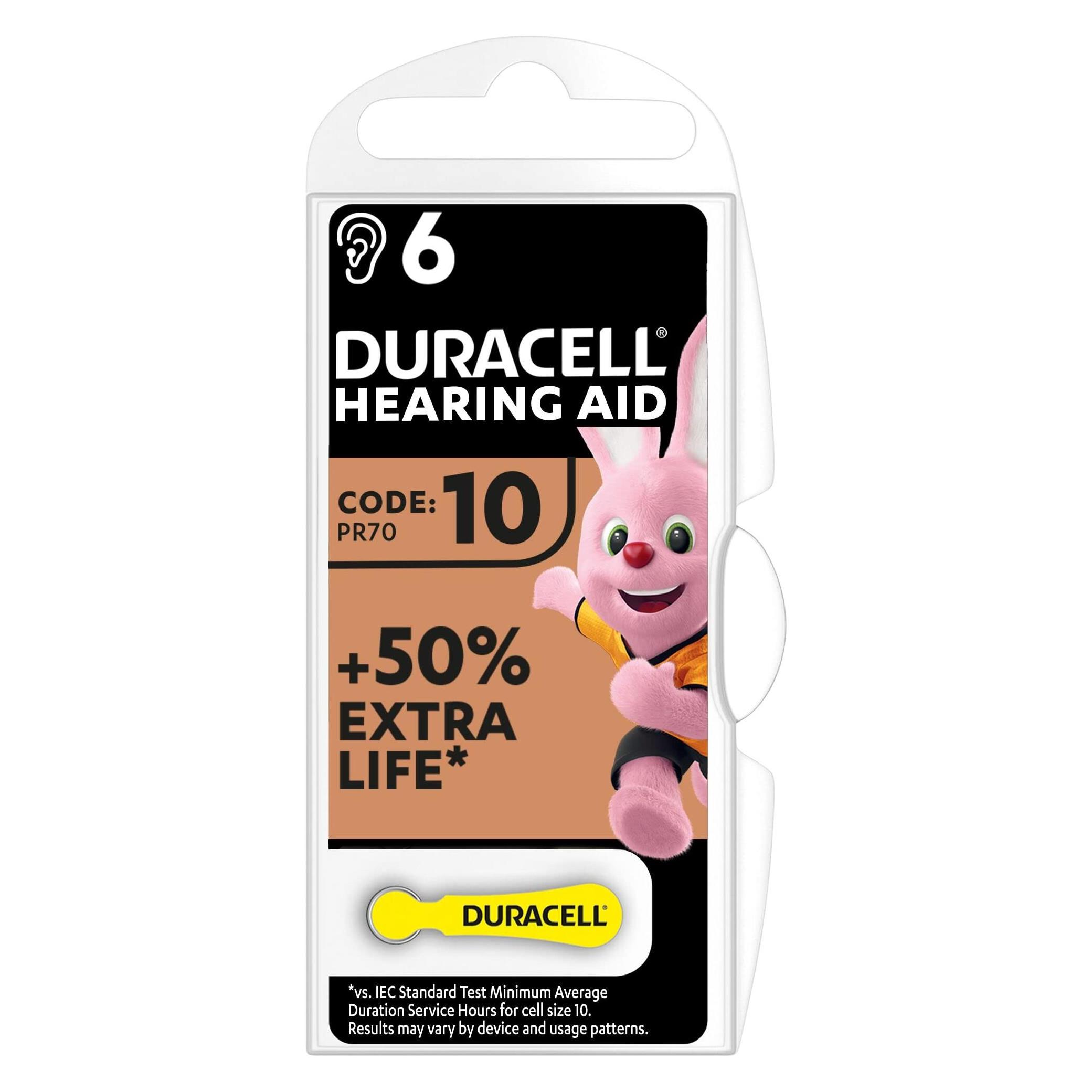 Duracell Activair 10 Hearing Aid (6 Stk., Gerätespezifisch, 90 mAh) (174793)