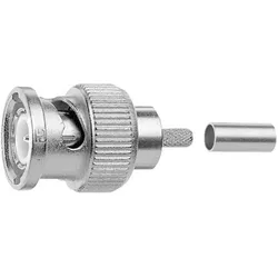 Telegärtner BNC-Kabelstecker Crimp 75 Ohm, crimp/crimp, crimp/crimp HDTV = 28 dB / 3 GHz, Professional, 1.2L/4.8 (Antennenkabel), Antennenkabel