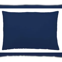 Glatter Kissenbezug 45x90cm aus extra weicher Baumwolle made in Spain Navy Blue Naturals