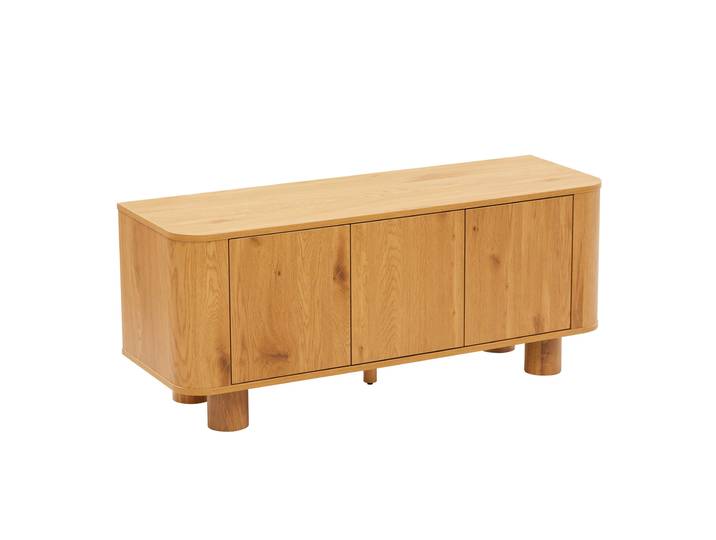 Oviala - Meuble TV effet bois 120 cm