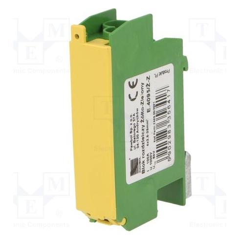 Pawbol Blok rozdzielczy E.4095/Ż-Z 4x2,5-25 mm2/4x2,5-16 mm2 żółty/zielony (E.4095/Z-Z)