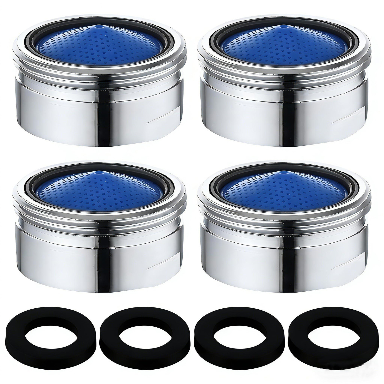 Selius 4 stuks M22 waterkraan zeef met afdichtingen en ABS-filter