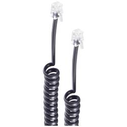 Shiverpeaks Telefonhörer Anschlusskabel [1x RJ10-Stecker 4p4c - 1x RJ10-Stecker 4p4c] vergoldete Steckkontakte 2 m Schwarz BS70133