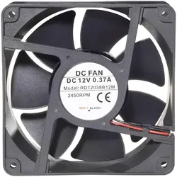 Tru Components Wasserfester Axiallüfter (120 mm, 1x), PC Lüfter, Schwarz