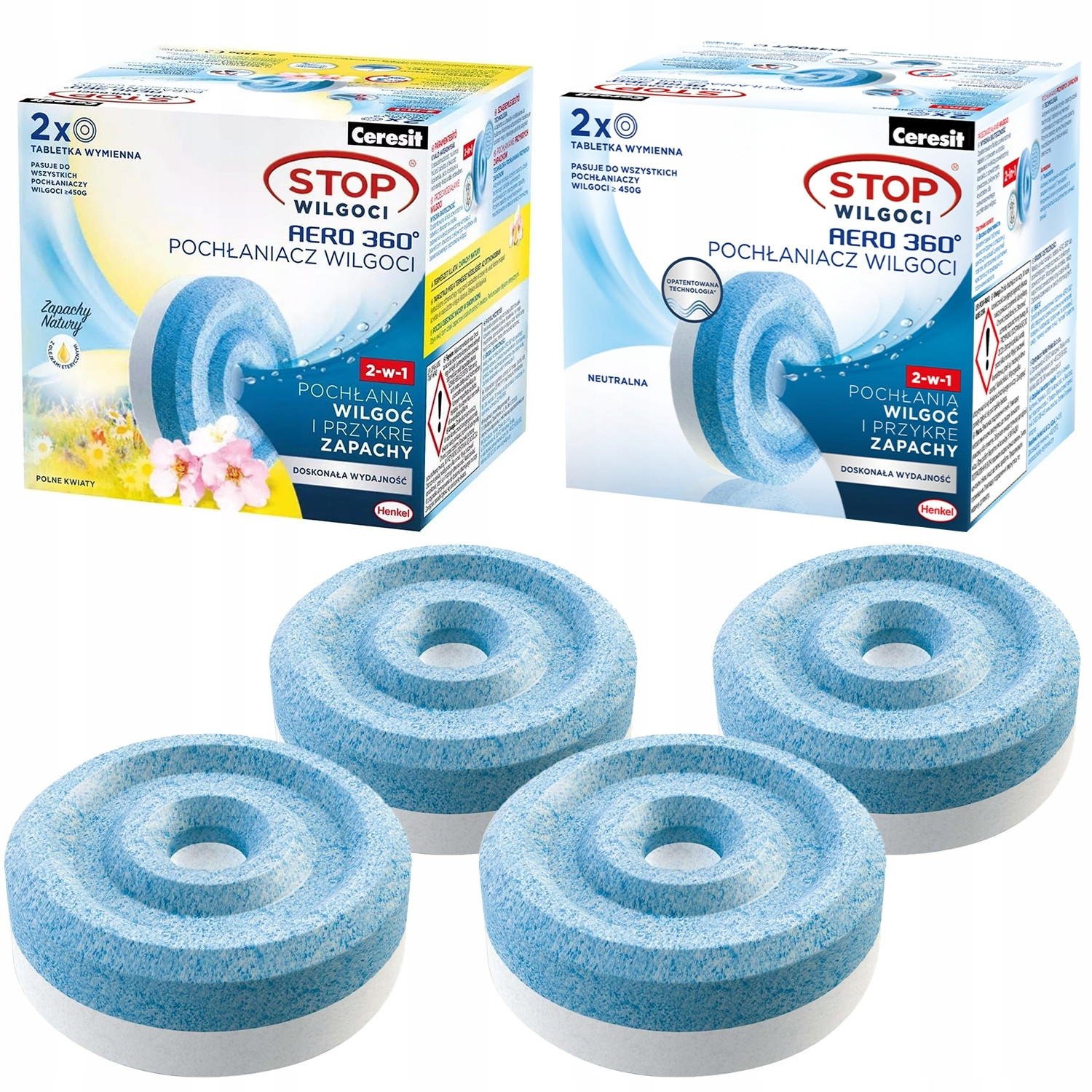 Ceresit Vochtvreter Aero 360 geurneutraliserende tabletten, set van 4 stuks