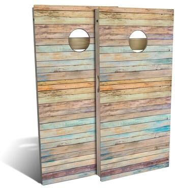 Skip's Garage Summer Woodlay Outdoor Cornhole Board Set