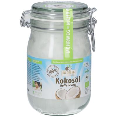 Bio-Kokosöl 'Bügelglas' 1000 ml Öl