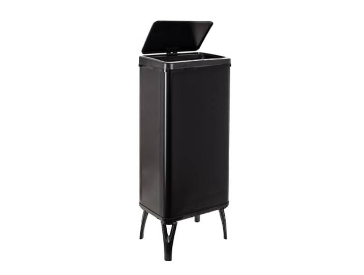 WELL HOME MOBILIARIO & DECORACIÓN Intelligenter Mülleimer mit automatischem Öffnen oder manuellem Kontakt, 60 l, 35,5 x 26 x 95,5 cm, Schwarz.