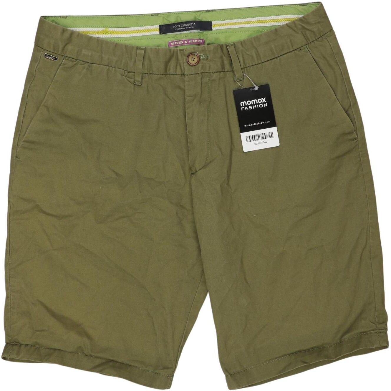Scotch & Soda Herren Shorts, Grün, Gr. W30, Baumwolle - Second Hand