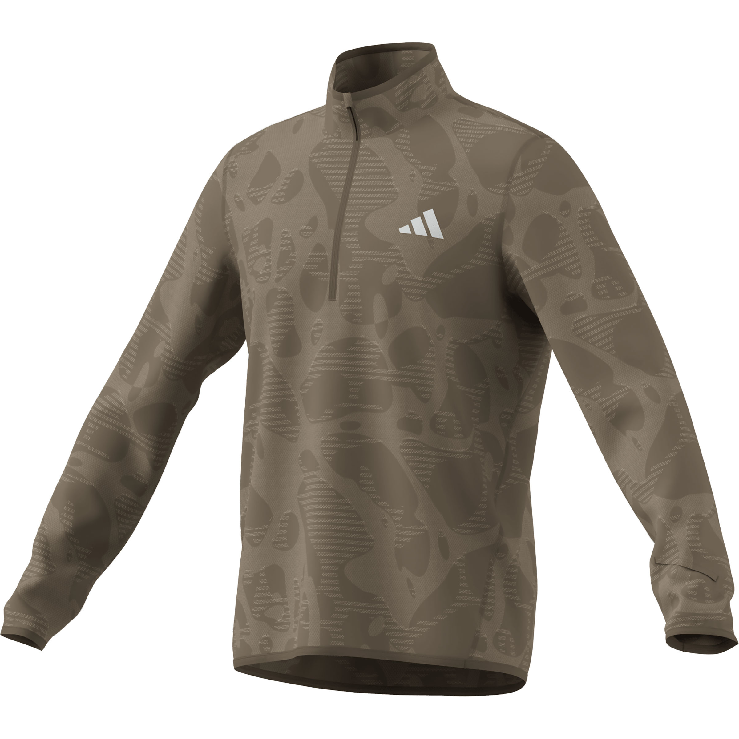 adidas Adi365 Climawarm Half Zip Herren Laufshirts braun Größe XL Laufen | Trailrunning | Training & Fitness Schnell trocknend