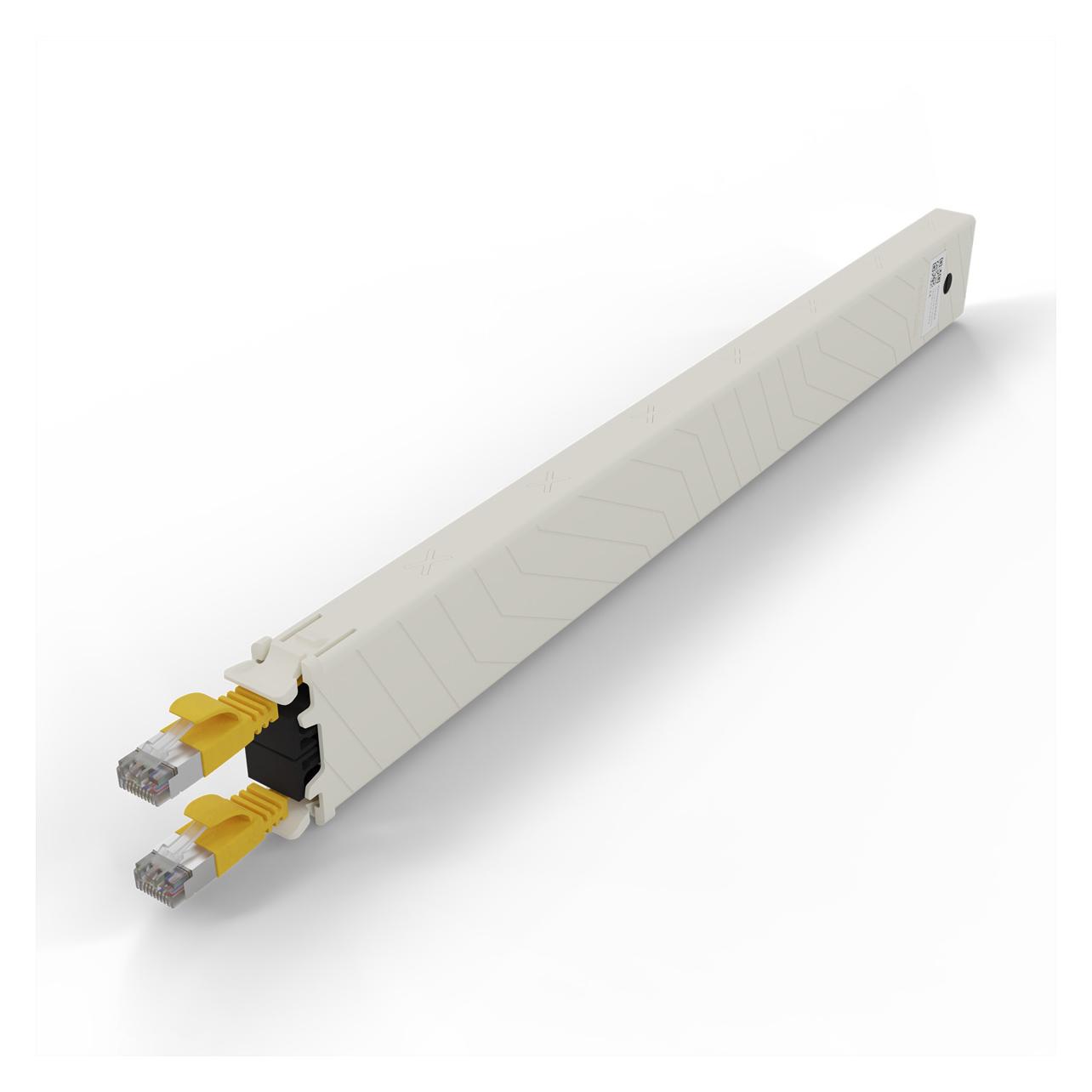 Patchbox one / Cassette / 8RU / Cat 6A, STP, 0.8 m, Gelb (U/FTP, CAT6a, 0.80 m) (CONEX8STPYL)