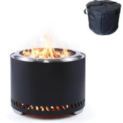 Relaxdays, Feuerschale, Rauchfreie Feuerschale (49.50 cm)